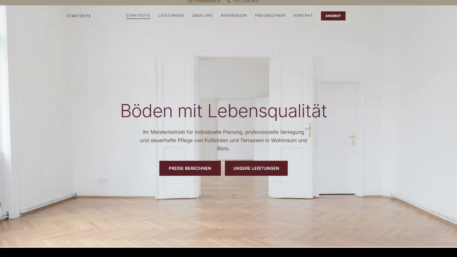 Bodenleger Webdesign